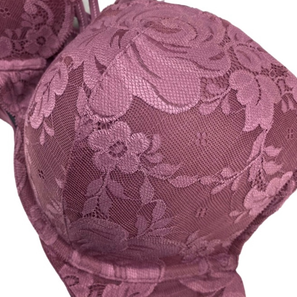 Torrid Women's Plus Size Mauve Lace 360º XO Push-Up Plunge Bra - Picture 6 of 9